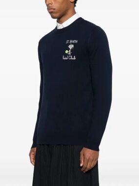 MC2 SAINT BARTH x Peanuts Heron Navy Blue Sweater Snoopy Padel